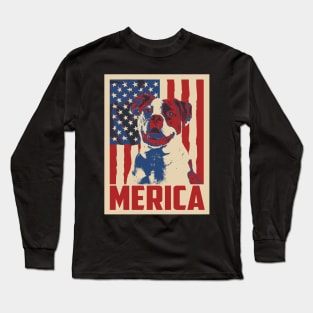 American Bulldog Merica 4th Of July Long Sleeve T-Shirt